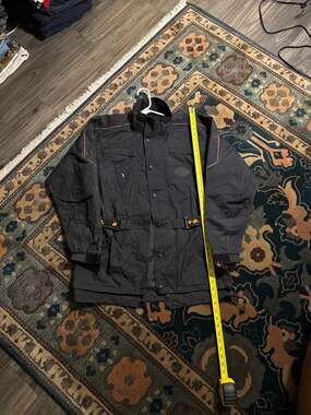 Harley-Davidson Motor Clothes Black Waterproof Hooded Riding Jacket Men's Size S